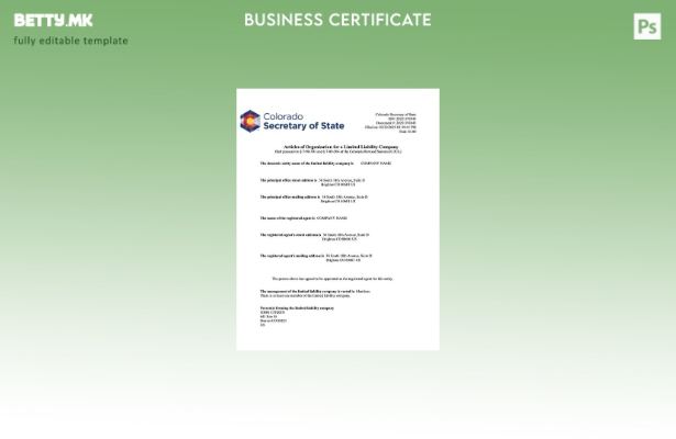 модерен стил САД Колорадо статии на организацијата Шаблон Word и PDF, шаблон за 